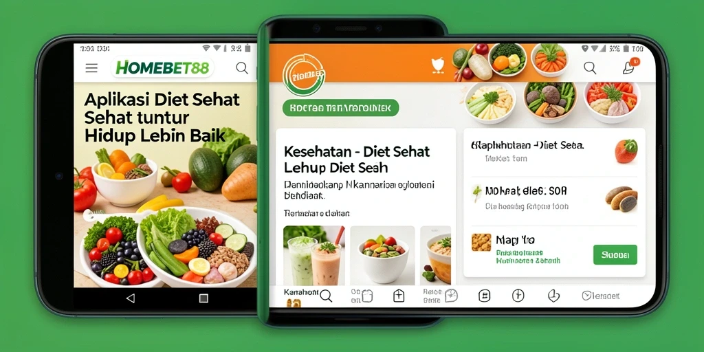 Antarmuka aplikasi Diet Sehat yang ramah pengguna.