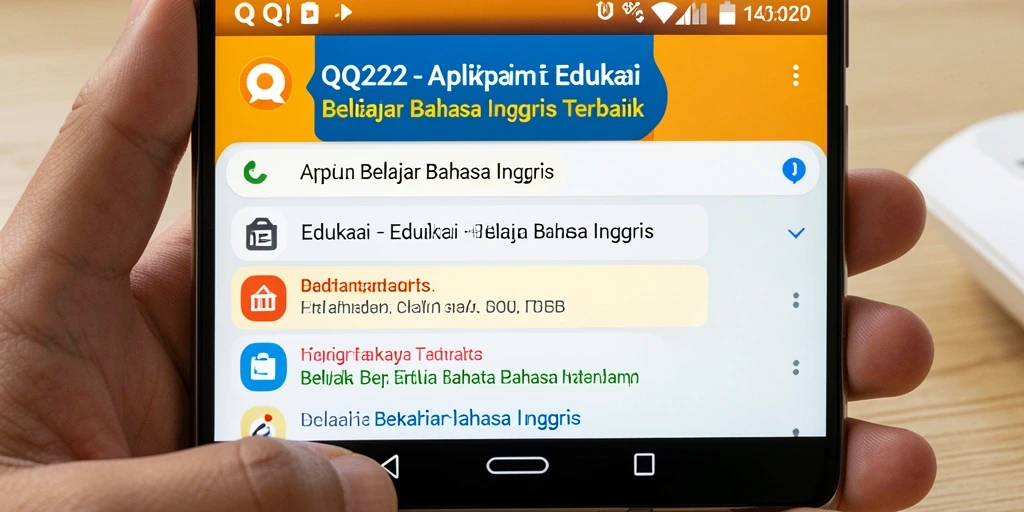 Tampilan antarmuka aplikasi QQ222 yang menarik dan fungsional.