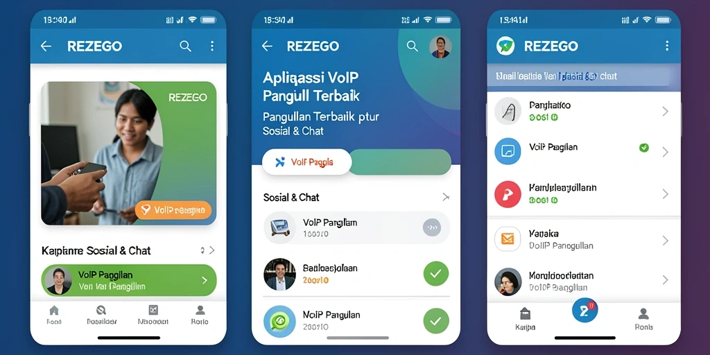 Antarmuka user-friendly REZEGO untuk VoIP Panggilan