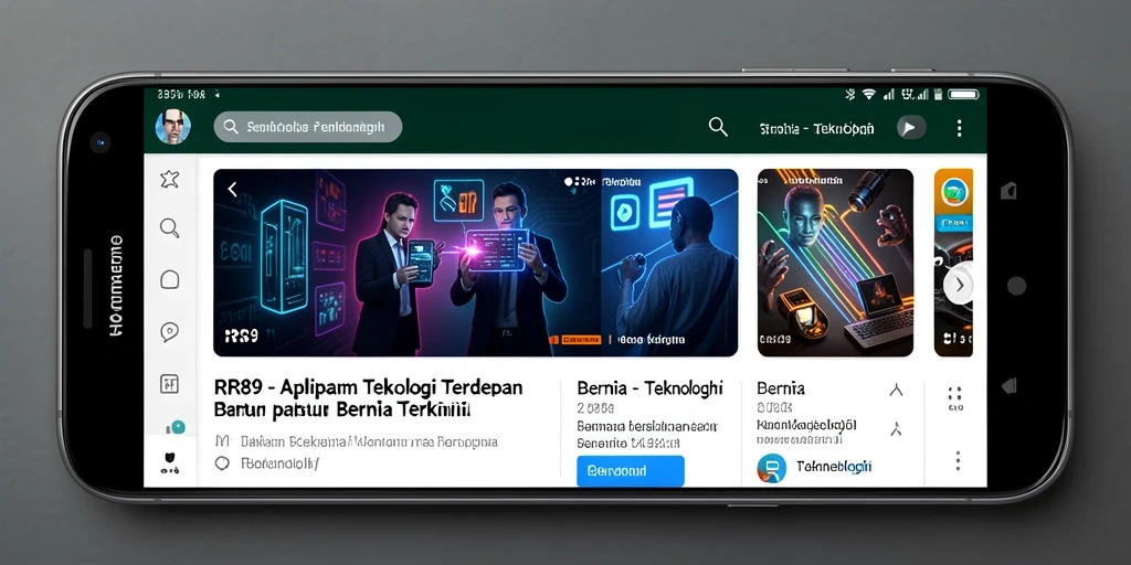 Antarmuka RR89 yang modern dan fungsional.
