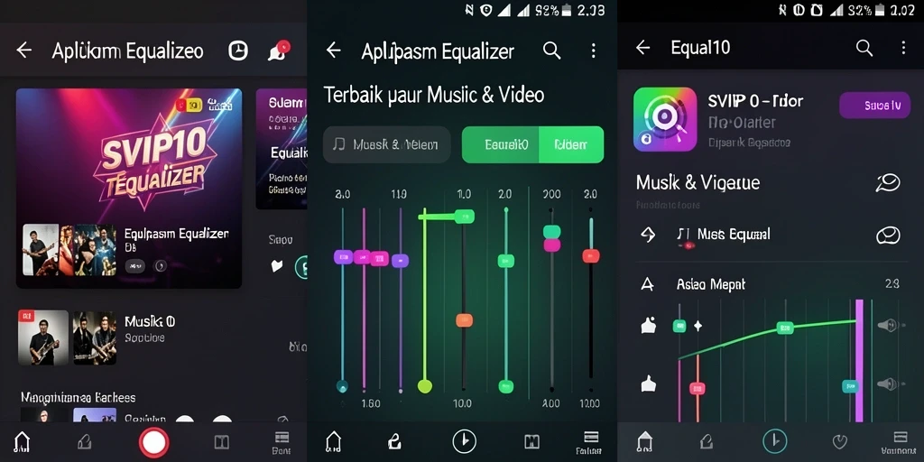 Screenshot utama SVIP10 menampilkan antarmuka aplikasi Equalizer yang menarik dan fungsional.