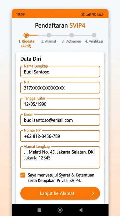 Cara Registrasi Akun svip4 untuk Android